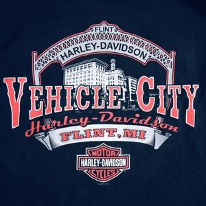 Harley Davidson Flint Michigan Men's Large T-Shirt